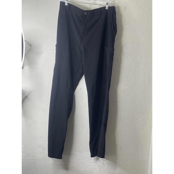 Scrubstar Women’s Black Scrub Pants L Elastic Drawstring Waist Stretch Straight - Picture 7 of 9